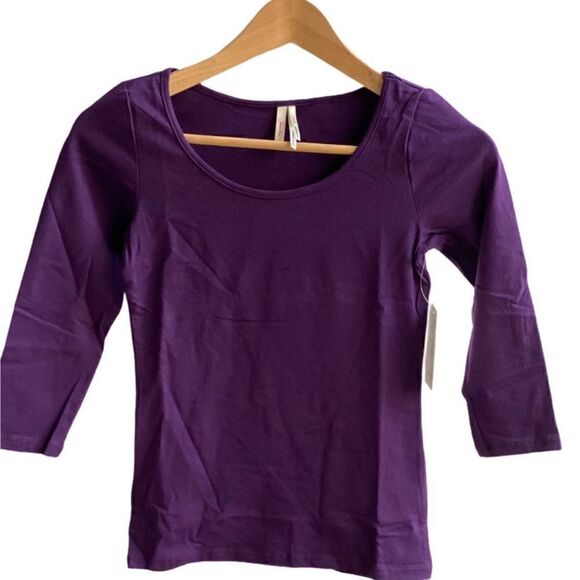 Juniors Frenchi 3/4 Sleeve Tee Purple Cordial - Picture 5 of 7